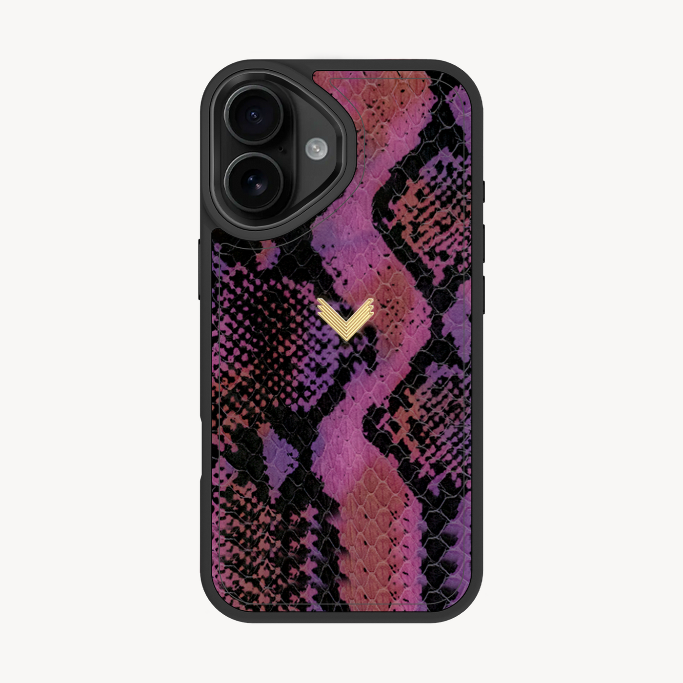 iPhone 16 Phone Case, Python Leather