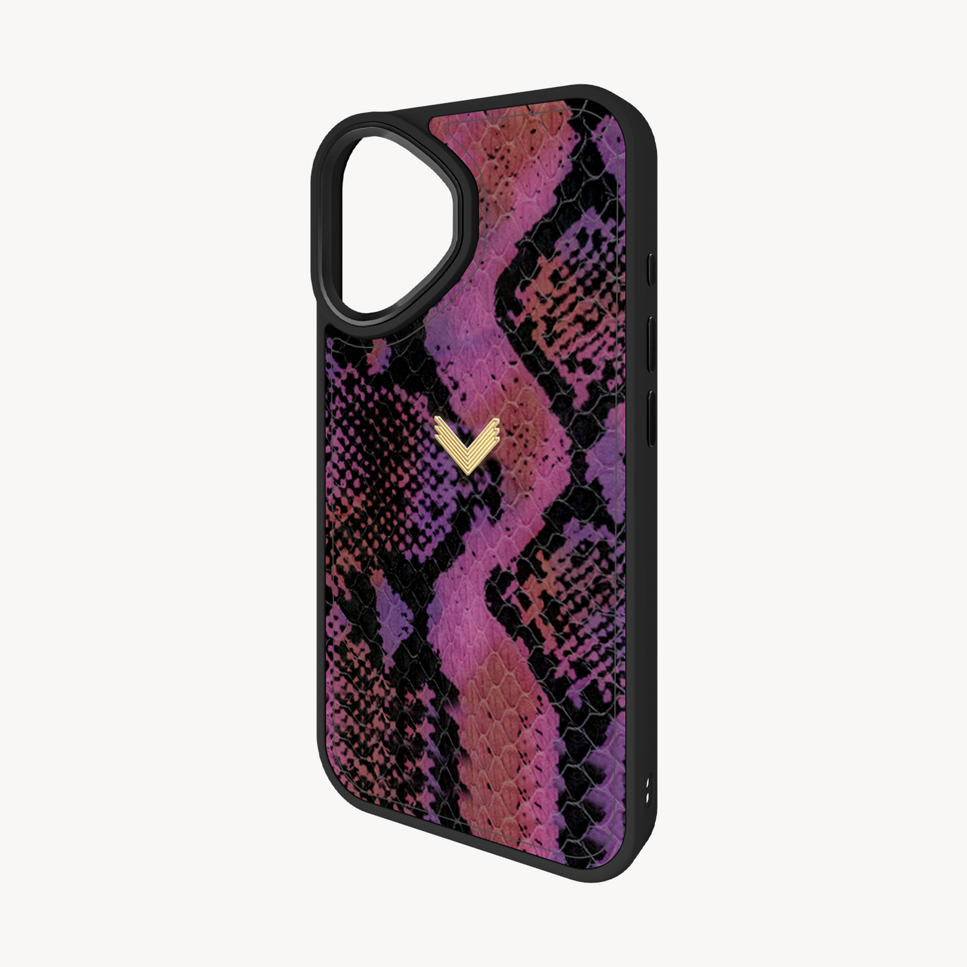 iPhone 16 Plus Phone Case, Python Leather