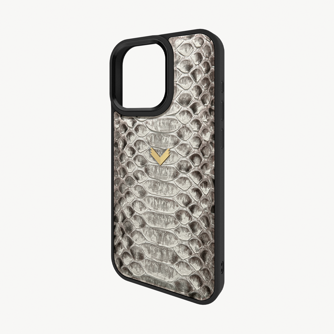 iPhone 16 Pro Phone Case, Python Leather