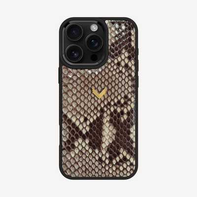 iPhone 16 Pro Phone Case, Python Leather