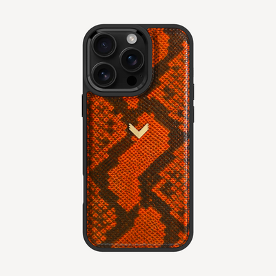 iPhone 16 Pro Max Phone Case, Python Leather