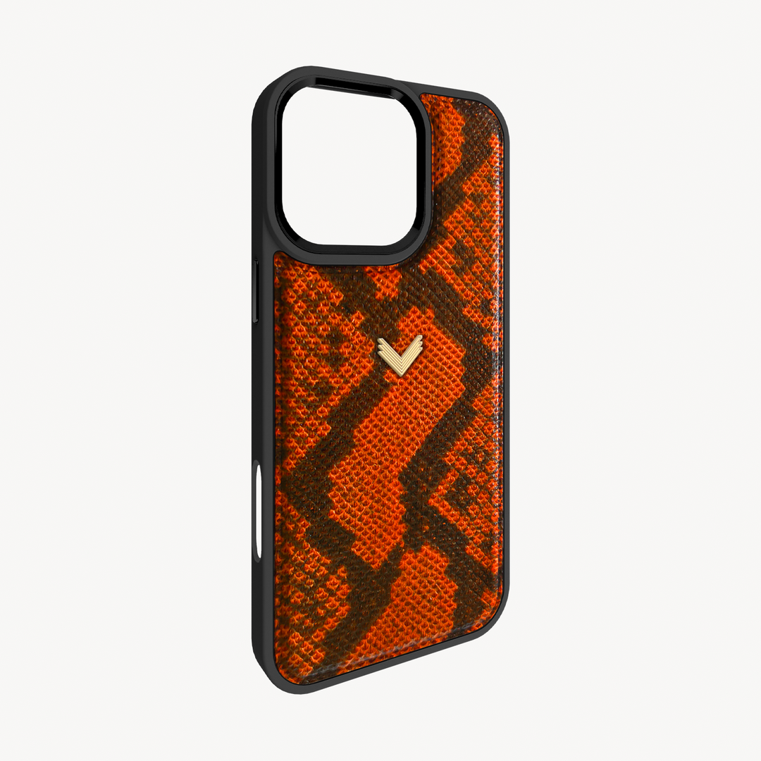 iPhone 16 Pro Phone Case, Python Leather