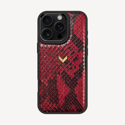 iPhone 16 Pro Phone Case, Python Leather