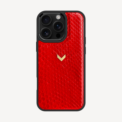 iPhone 16 Pro Phone Case, Python Leather