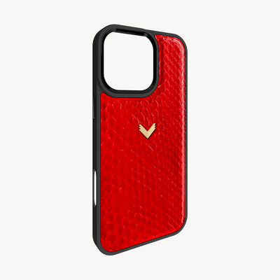 iPhone 16 Pro Phone Case, Python Leather