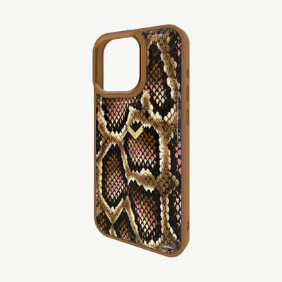 iPhone 16 Pro Phone Case, Python Leather