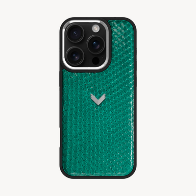 iPhone 16 Pro Phone Case, Python Leather