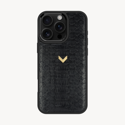 iPhone 16 Pro Phone Case, Python Leather