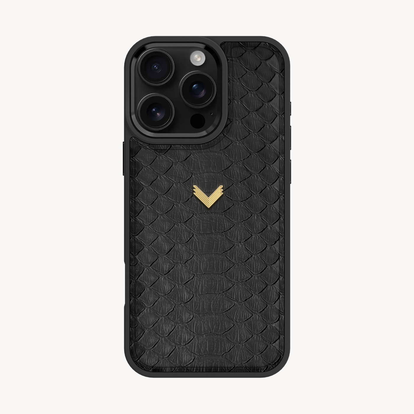 iPhone 16 Pro Max Phone Case, Python Leather