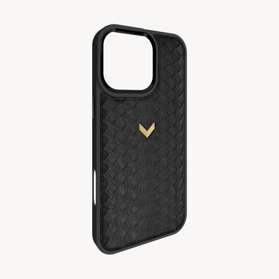 iPhone 16 Pro Max Phone Case, Python Leather