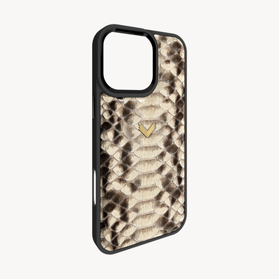 iPhone 16 Pro Max Phone Case, Python Leather