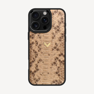 iPhone 16 Pro Max Phone Case, Python Leather