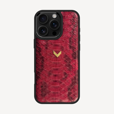 iPhone 16 Pro Max Phone Case, Python Leather