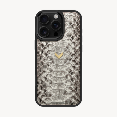 iPhone 16 Pro Phone Case, Python Leather