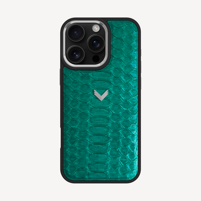 iPhone 16 Pro Max Phone Case, Python Leather