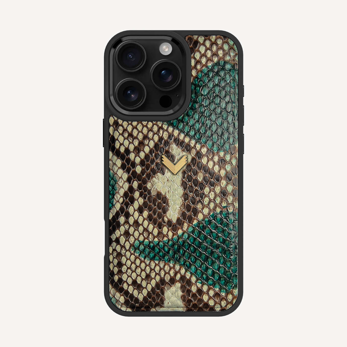 iPhone 16 Pro Phone Case, Python Leather