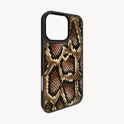 iPhone 16 Pro Max Phone Case, Python Leather