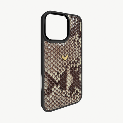 iPhone 16 Pro Phone Case, Python Leather