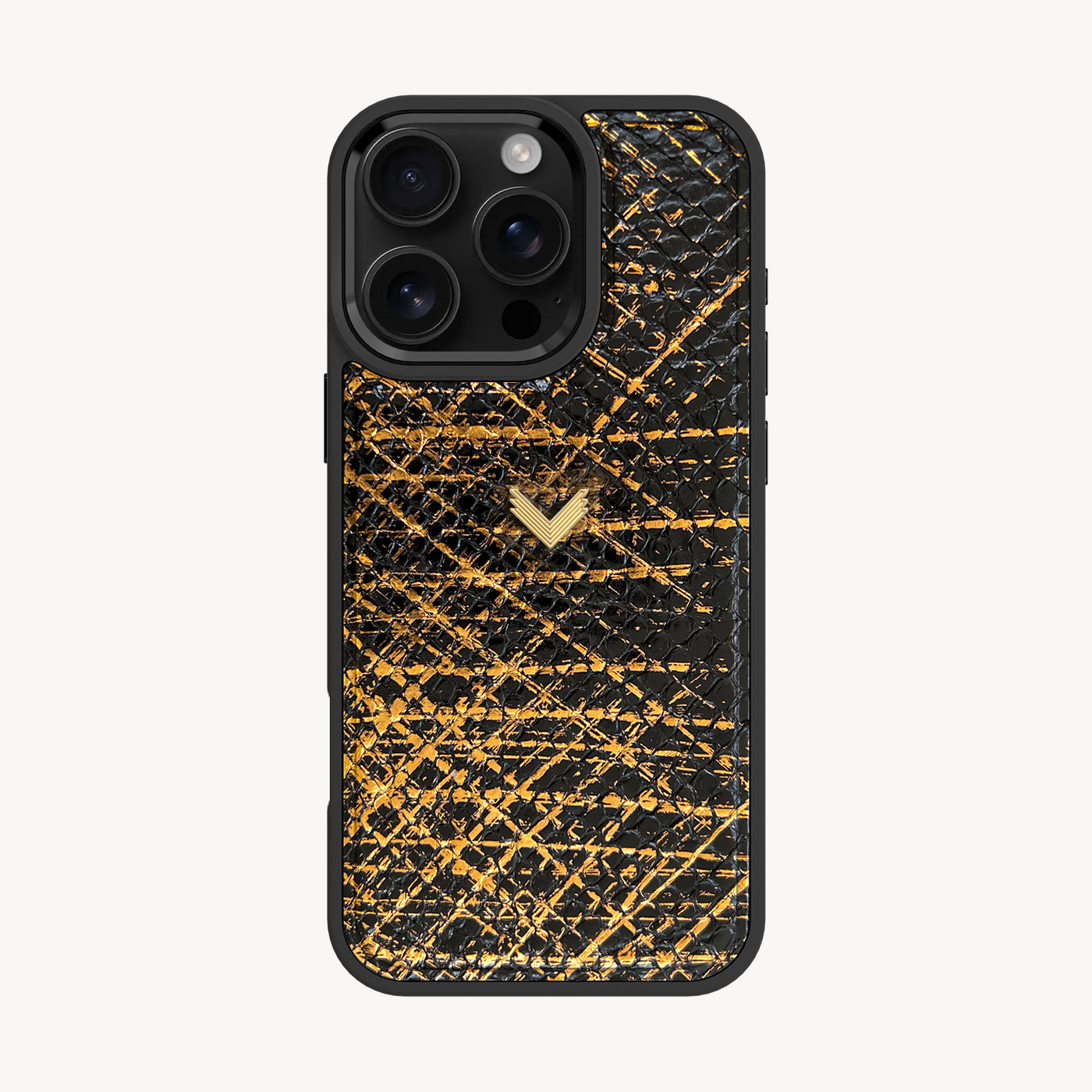 iPhone 16 Pro Max Phone Case, Python Leather