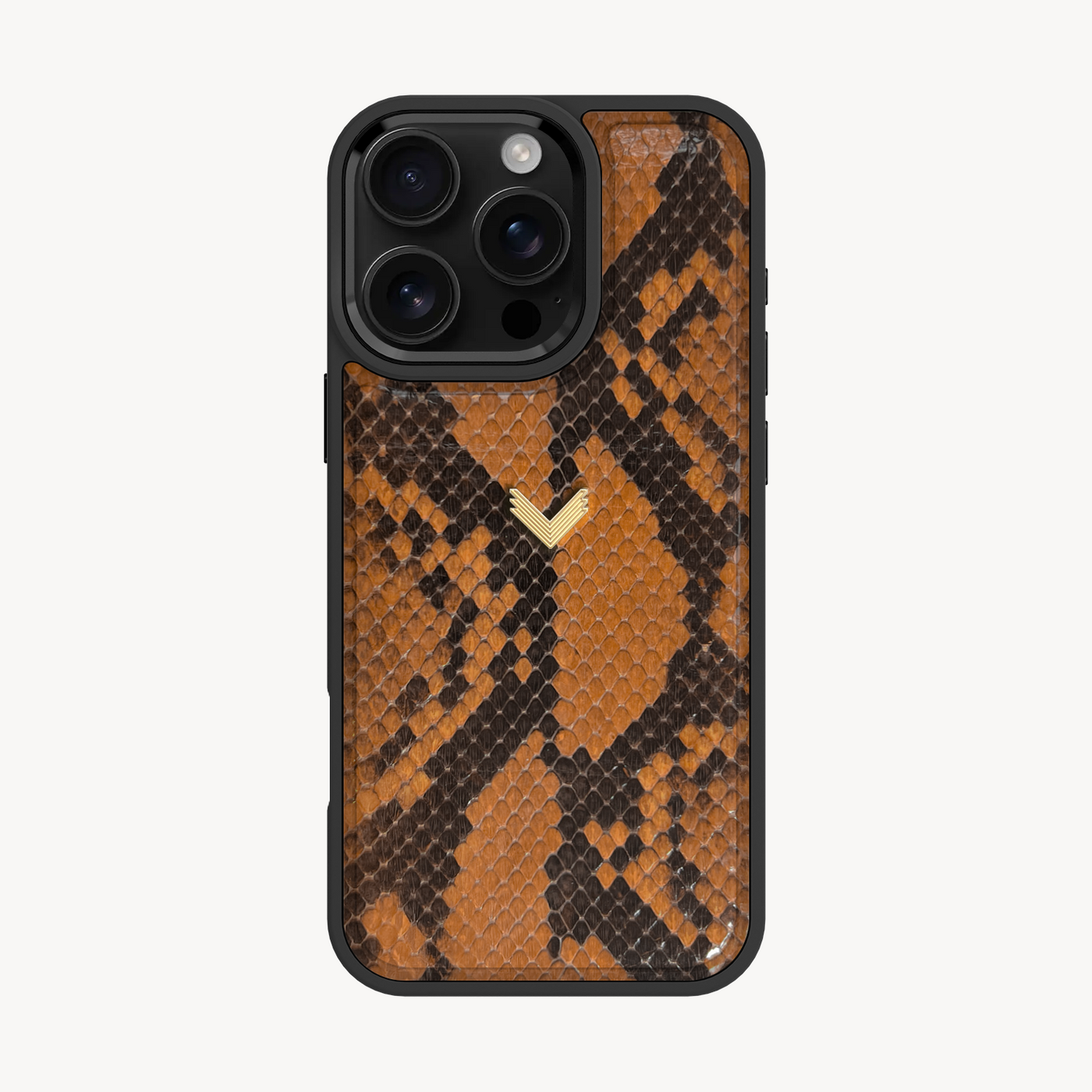 iPhone 16 Pro Max Phone Case, Python Leather