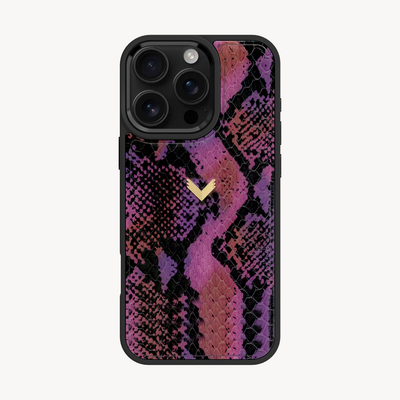 iPhone 16 Pro Phone Case, Python Leather