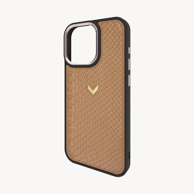 iPhone 16 Pro Phone Case, Python Leather