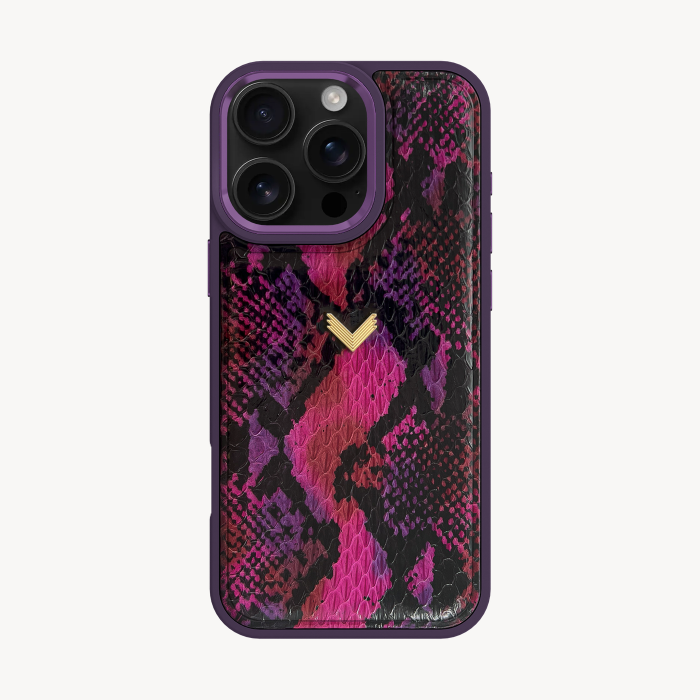 iPhone 16 Pro Max Phone Case, Python Leather