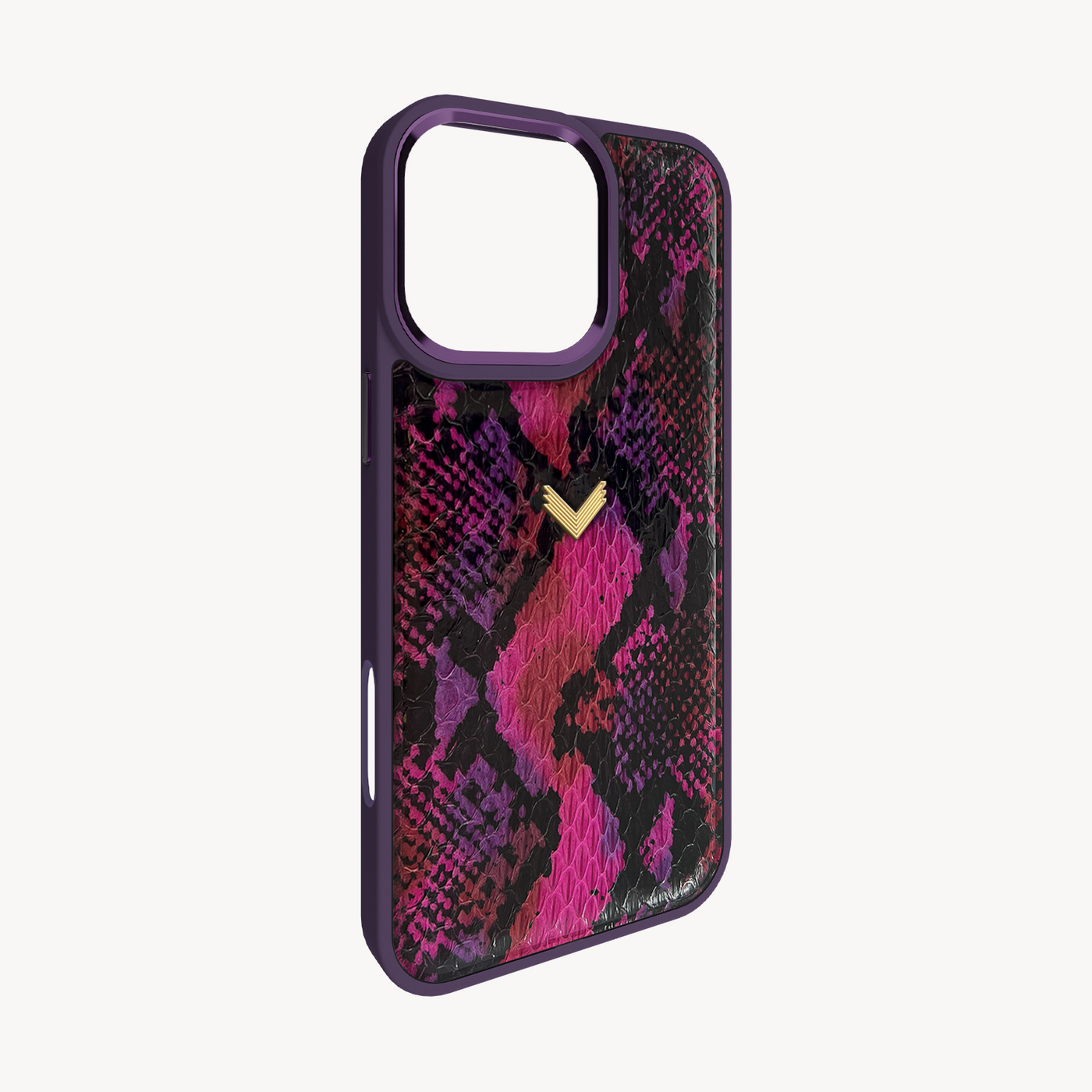 iPhone 16 Pro Max Phone Case, Python Leather