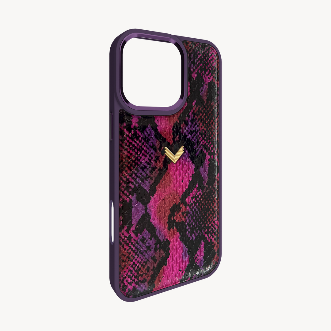 iPhone 16 Pro Phone Case, Python Leather