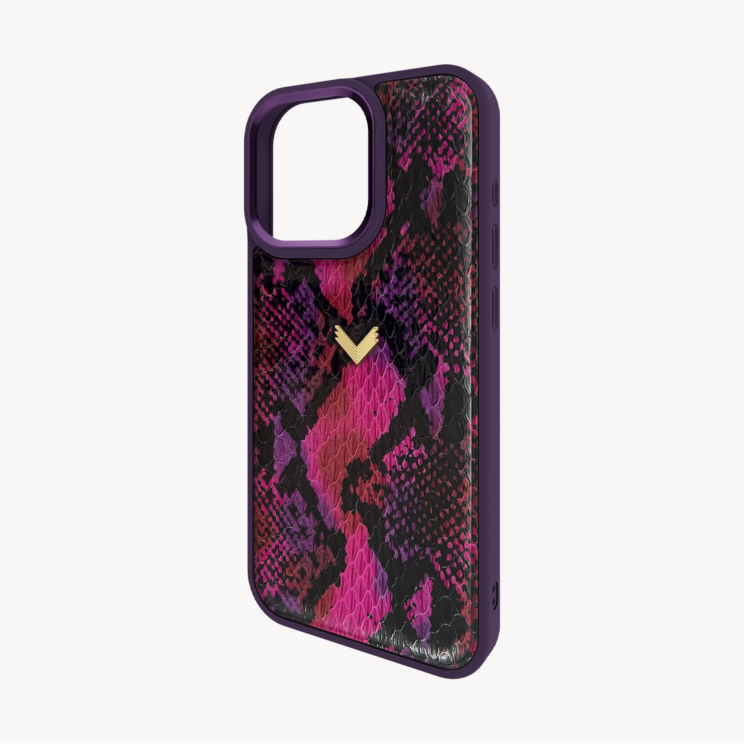 iPhone 16 Pro Phone Case, Python Leather