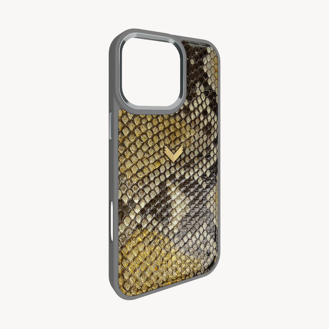iPhone 16 Pro Max Phone Case, Python Leather