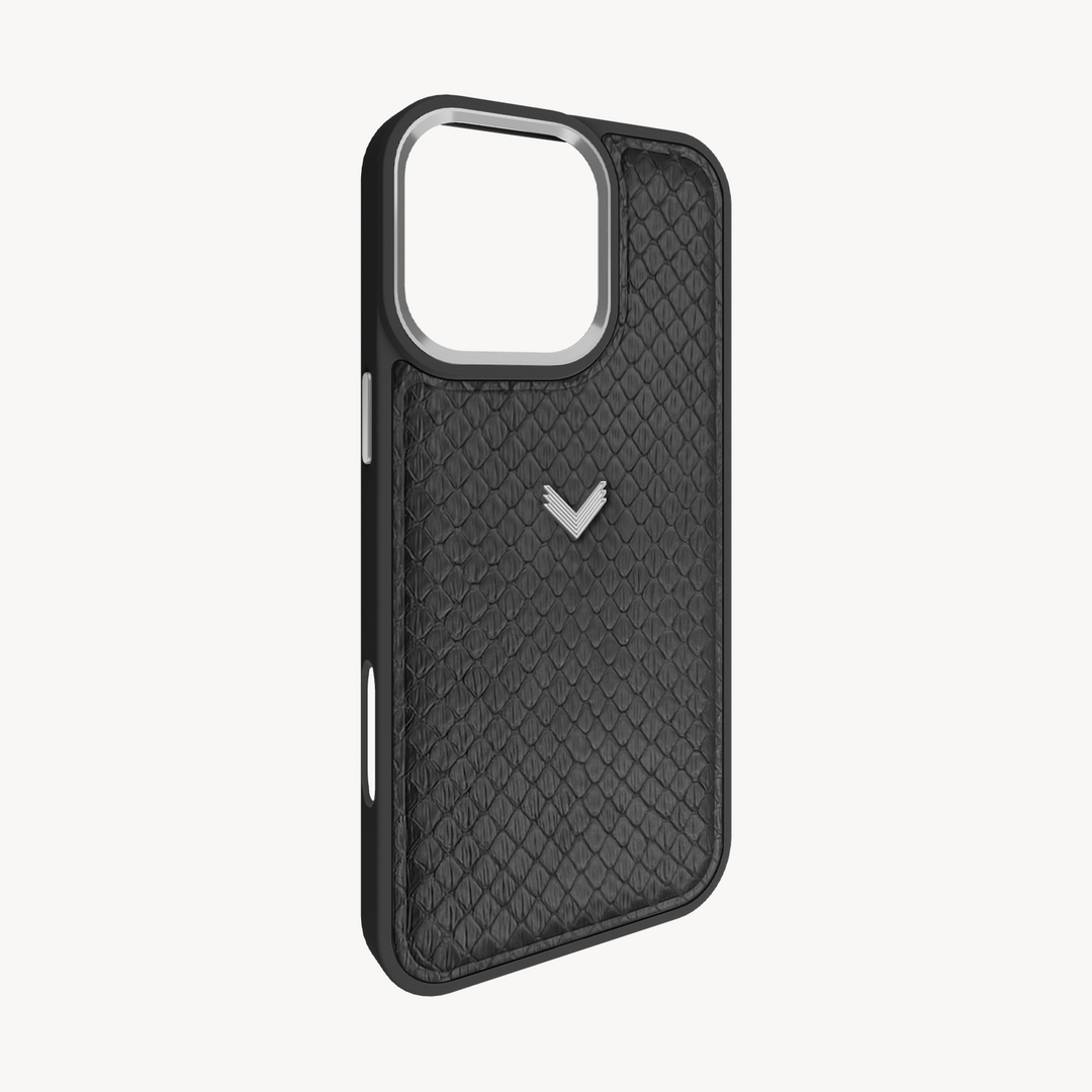 iPhone 16 Pro Phone Case, Python Leather