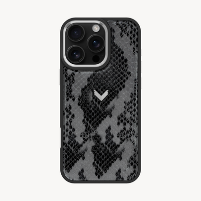 iPhone 16 Pro Phone Case, Python Leather