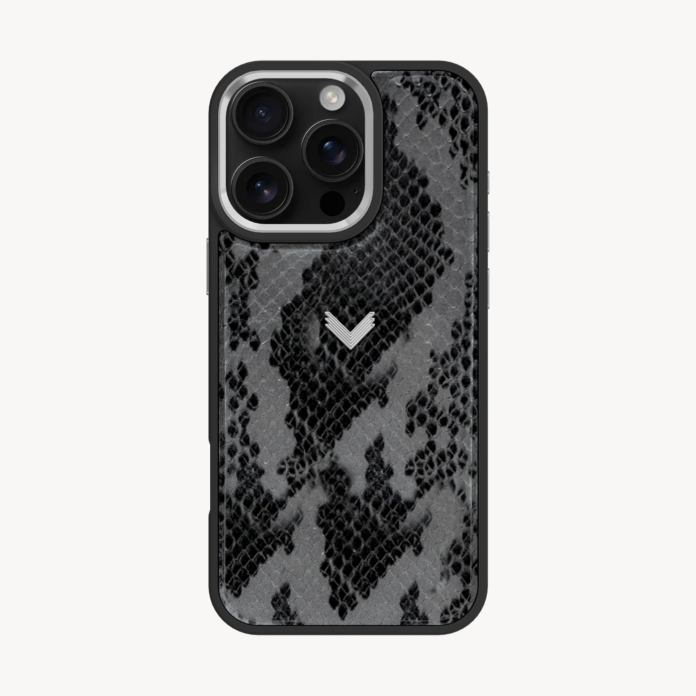 iPhone 16 Pro Max Phone Case, Python Leather