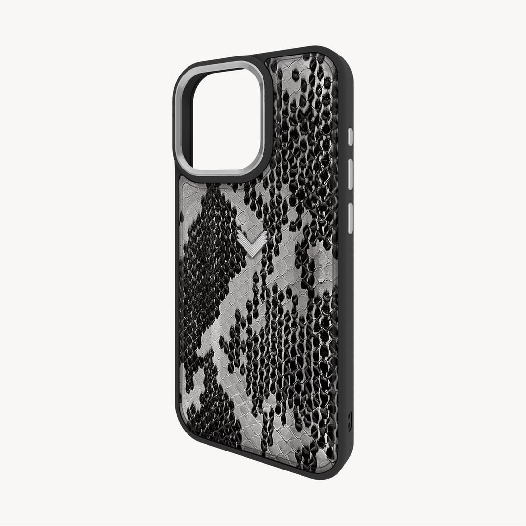 iPhone 16 Pro Phone Case, Python Leather