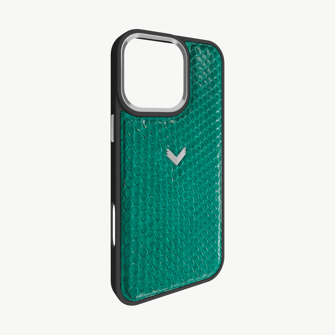 iPhone 16 Pro Max Phone Case, Python Leather