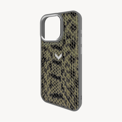 iPhone 16 Pro Max Phone Case, Python Leather