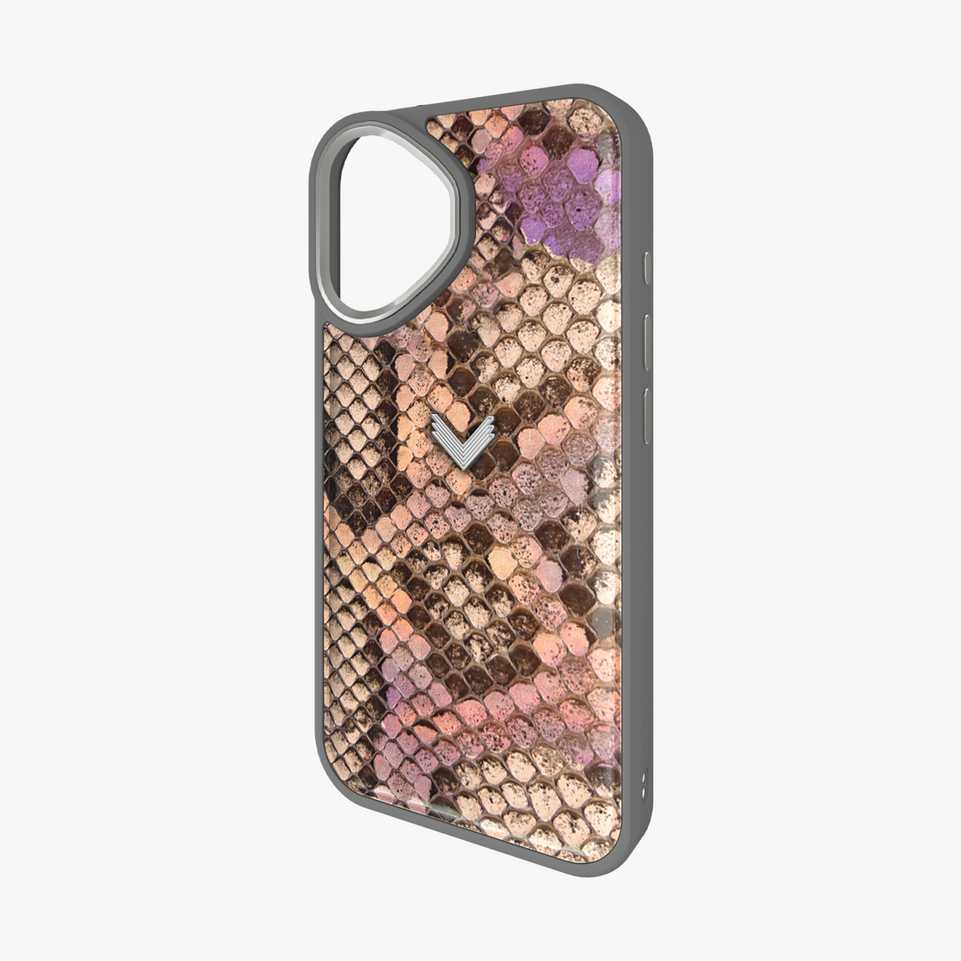 iPhone 17 Phone Case, Python Leather