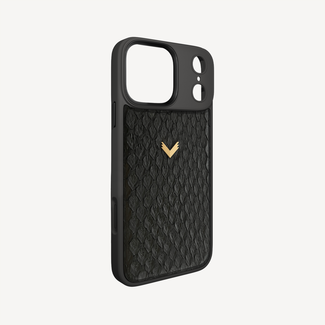 iPhone 17 Pro Phone Case, Python Leather