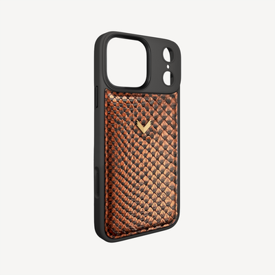 iPhone 17 Pro Phone Case, Python Leather