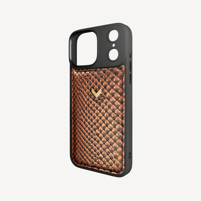iPhone 17 Pro Phone Case, Python Leather