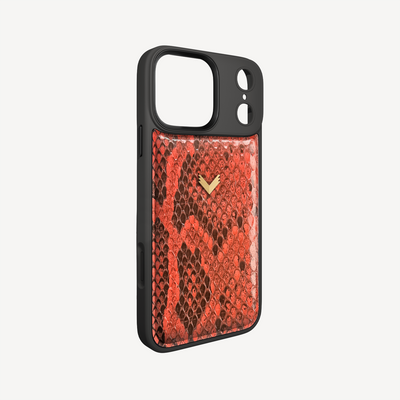 iPhone 17 Pro Phone Case, Python Leather