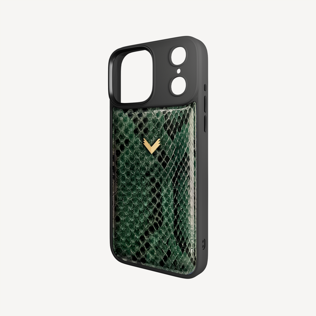 iPhone 17 Pro Phone Case, Python Leather