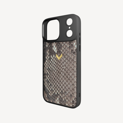 iPhone 17 Pro Phone Case, Python Leather