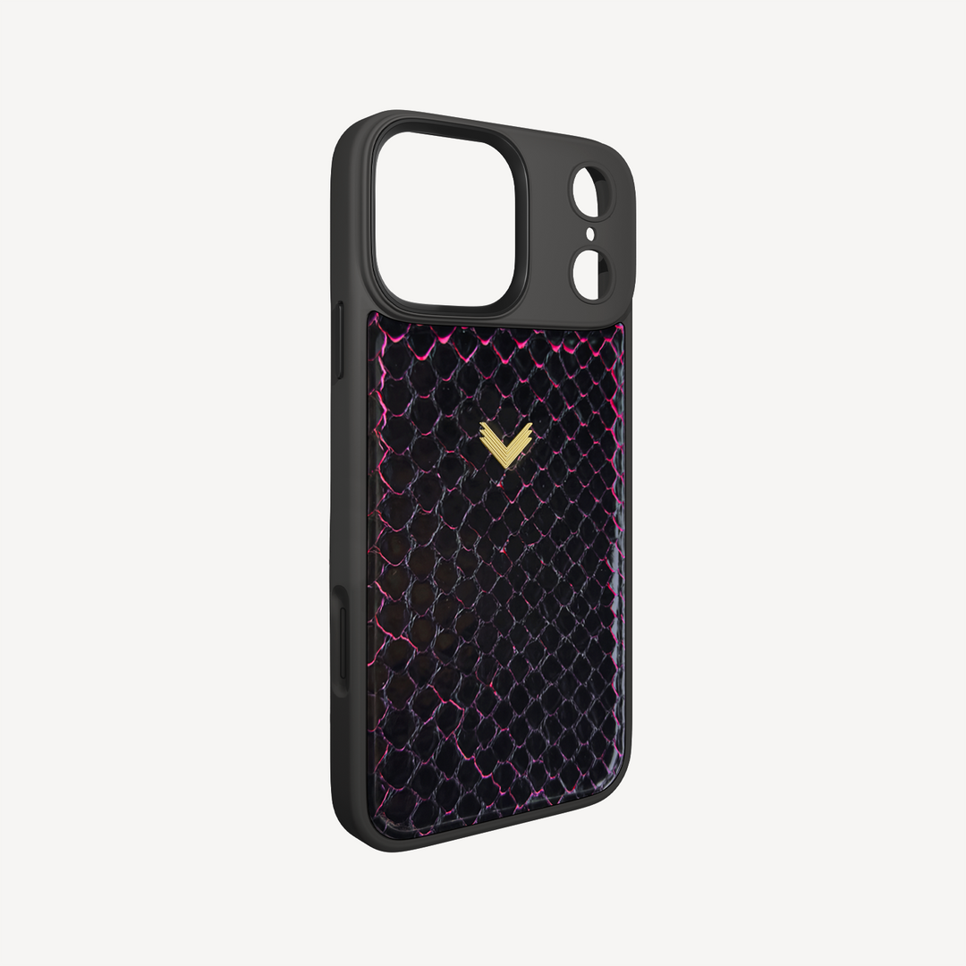 iPhone 17 Pro Phone Case, Python Leather