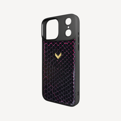 iPhone 17 Pro Phone Case, Python Leather