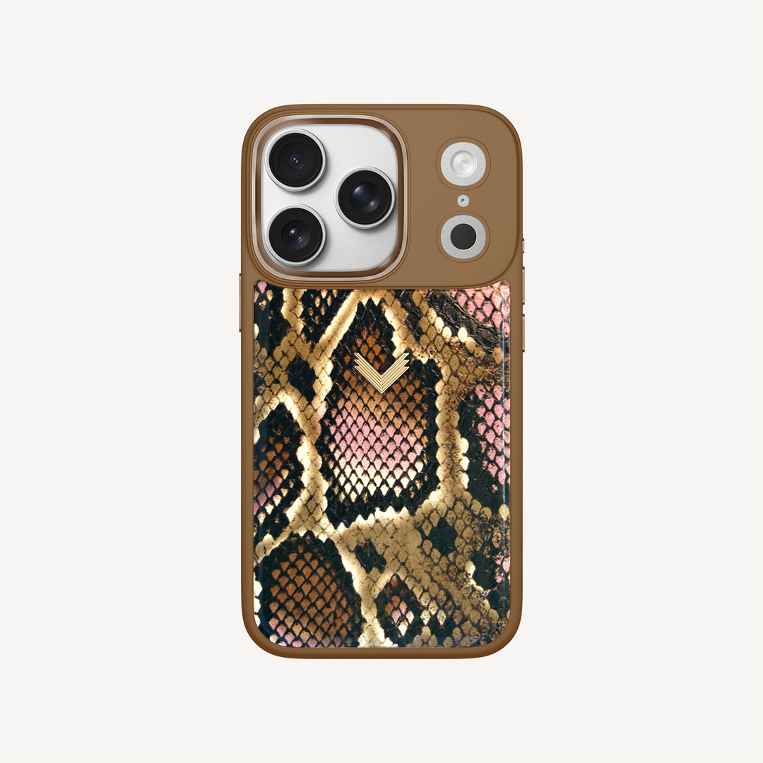 iPhone 17 Pro Phone Case, Python Leather