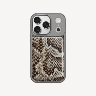iPhone 17 Pro Phone Case, Python Leather