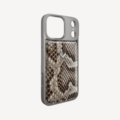 iPhone 17 Pro Phone Case, Python Leather