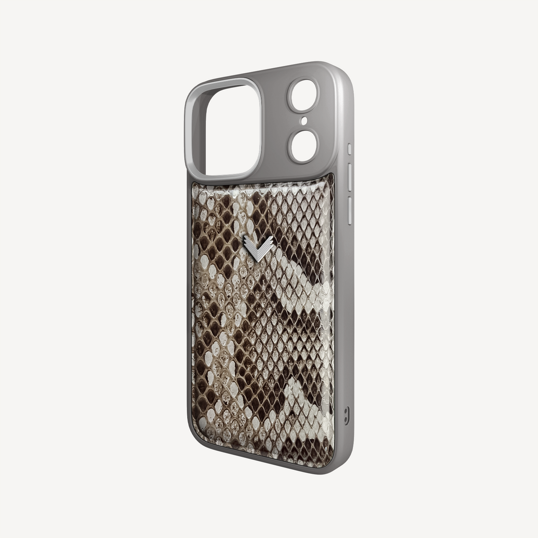 iPhone 17 Pro Phone Case, Python Leather